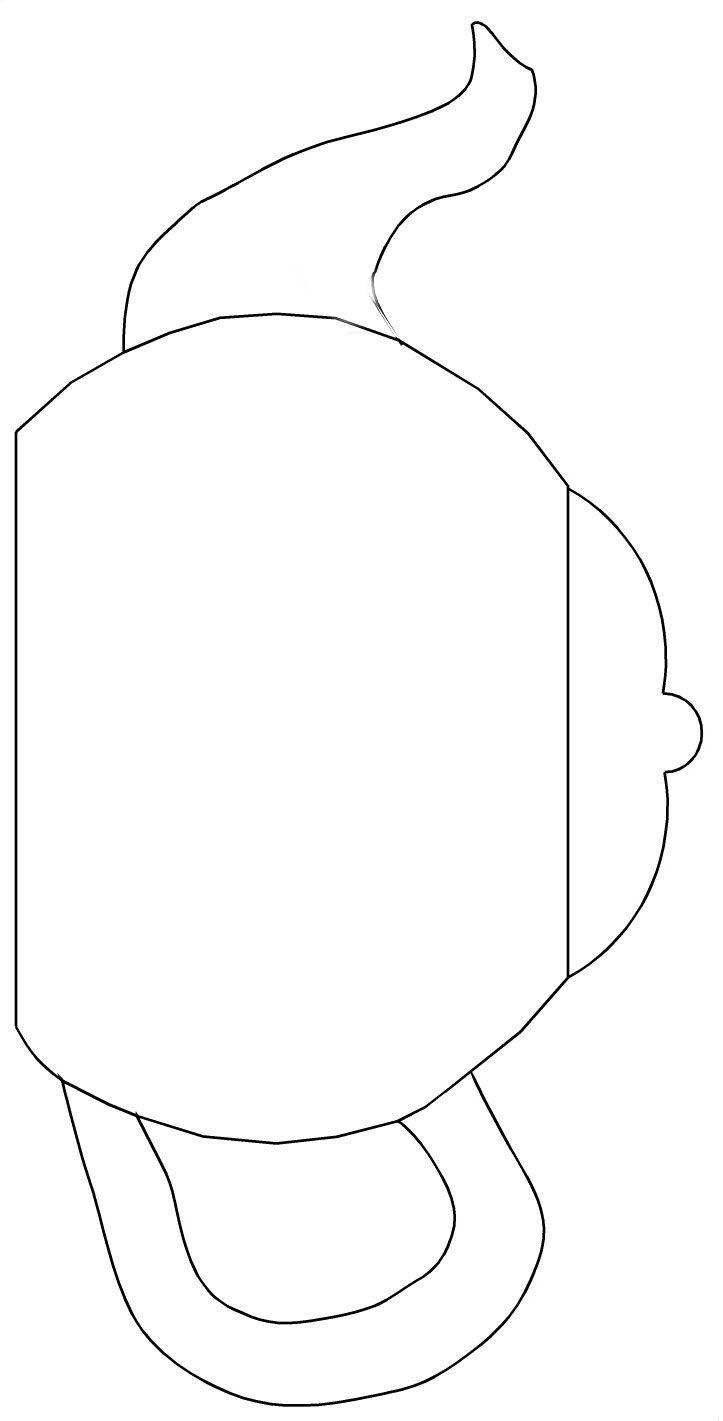 Teapot Spout Template