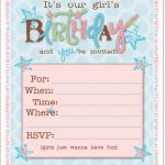 Teenage Girl Birthday Invitations Free Printable | Birthdaybuzz   Free Printable Girl Birthday Invitations