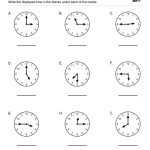 Telling Time – Read The Analog Clocks (Set 3) | Free Printable   Free Printable Telling Time Worksheets For 1St Grade