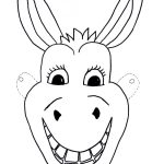 Template Free Kids Mask Donkey Craft Children  | Sunday School Ideas   Animal Face Masks Printable Free