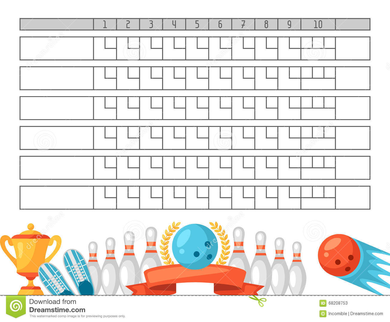 Template: Free Printables Bowling Score Sheet. Bowling Score Sheet - Free Printable Bowling Score Sheets