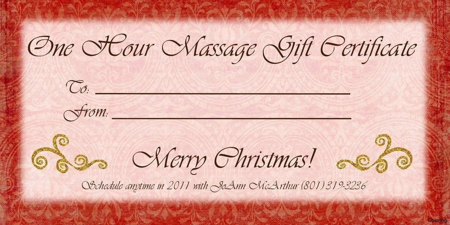 Template: Massage Gift Voucher Template Within Couples Massage Gift - Free Printable Gift Certificate Templates For Massage