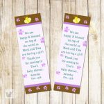 Templates Free Baby Shower Bookmark Printable Baby Shower Favor   Free Printable Baby Bookmarks