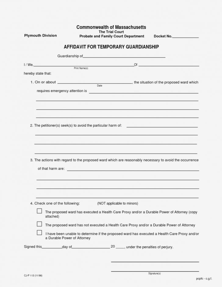 free legal guardianship papers