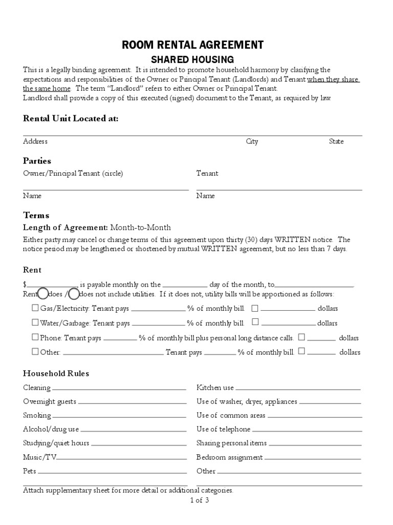 Tenancy Agreement Form 6 Free Templates In Pdf Word Excel Download - Free Printable Room Rental Agreement Forms