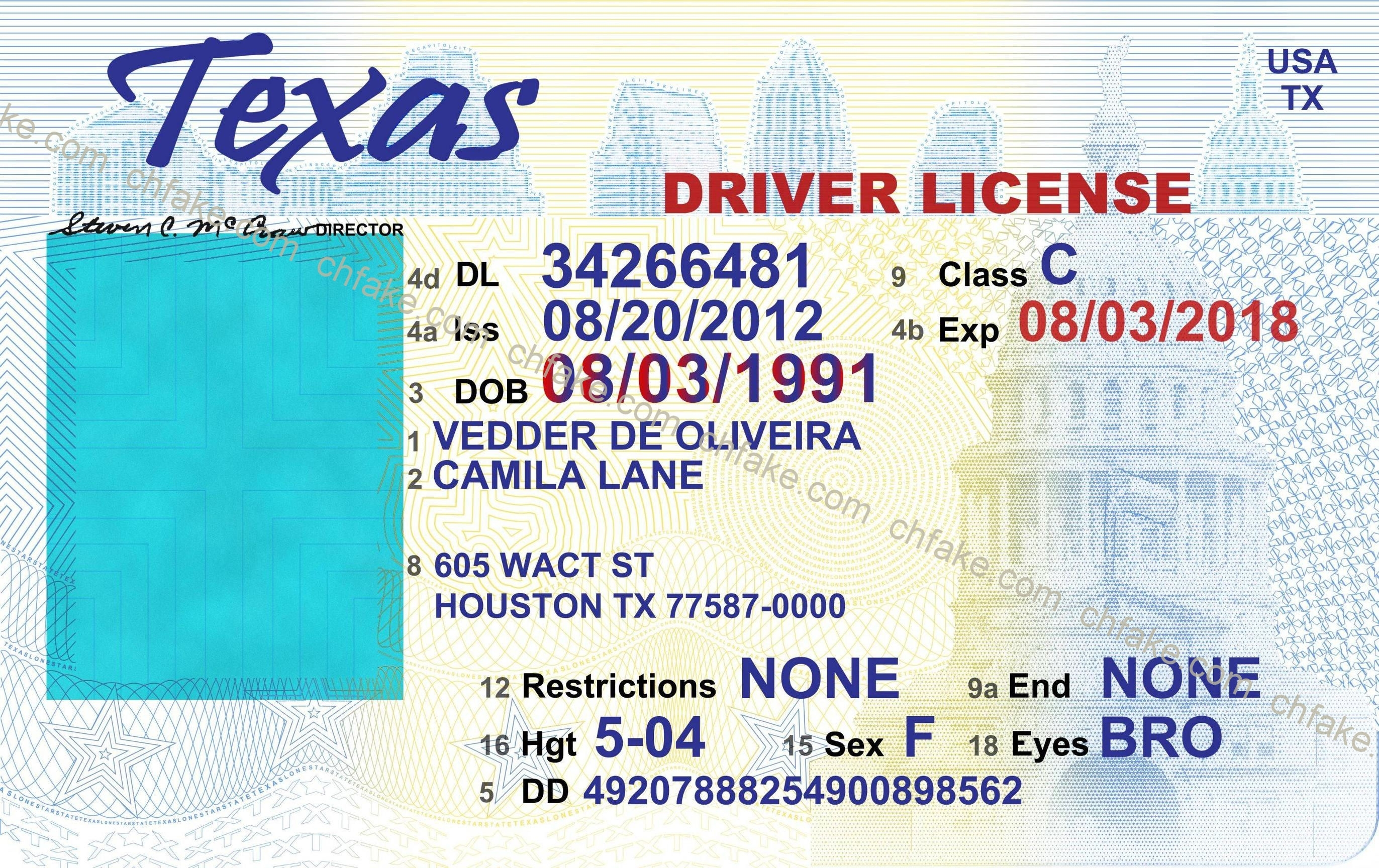 Texas Drivers License Template - Beepmunk - Free Printable Fake Drivers License