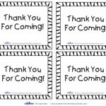 Thank You For Coming Free Printable Tags | Free Printable   Free Printable Thank You Tags For Birthday Favors
