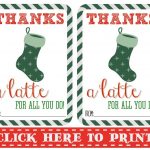 Thanks A Latte Free Printable | Gift Cards | Pinterest | Thanks A   Thanks A Latte Free Printable Card