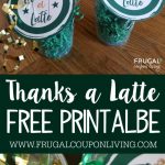 Thanks A Latte Printable   Starbucks Gift Card Tag   Free Starbucks Coupon Printable