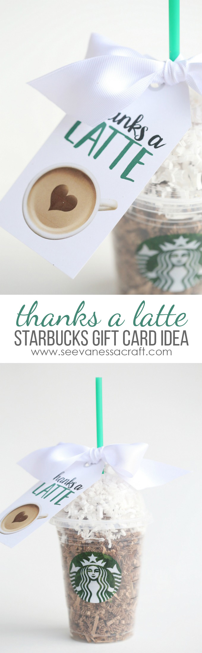 Thanks A Latte Starbucks Teacher Gift Idea - Thanks A Latte Free Printable Tag
