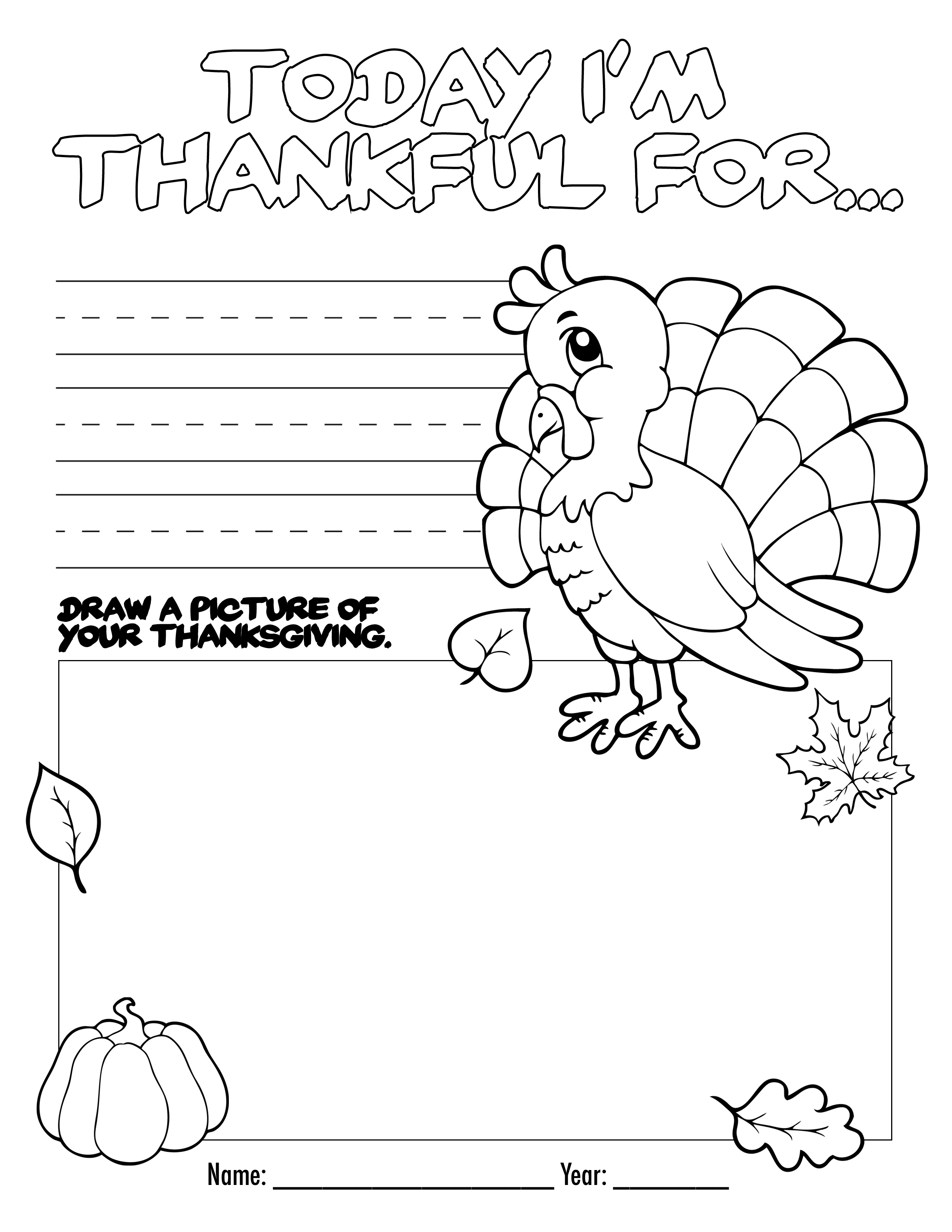 Thanksgiving Coloring Book Free Printable For The Kids! - Free Printable Thanksgiving Worksheets