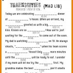 Thanksgiving Mad Libs Printable   My Sister's Suitcase   Packed With   Free Printable Mad Libs