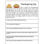 Thanksgiving Reading & Math Comprehension Passage | Teacherlingo   Free Printable Short Stories For Grade 3