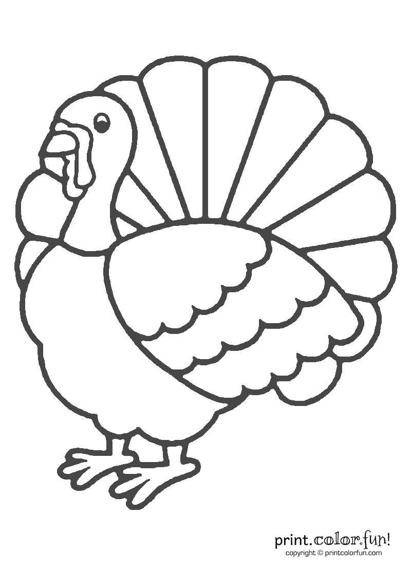 Thanksgiving Turkey Coloring | Print. Color. Fun! Free Printables - Free Printable Pictures Of Turkeys To Color