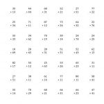 The 2 Digit Addition With No Regrouping (A) Math Worksheet From The   Free Printable Two Digit Addition Worksheets