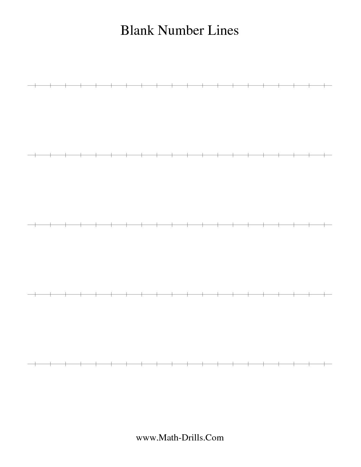 The Blank Number Line Math Worksheet From The Number Sense Worksheet - Free Printable Number Line Worksheets