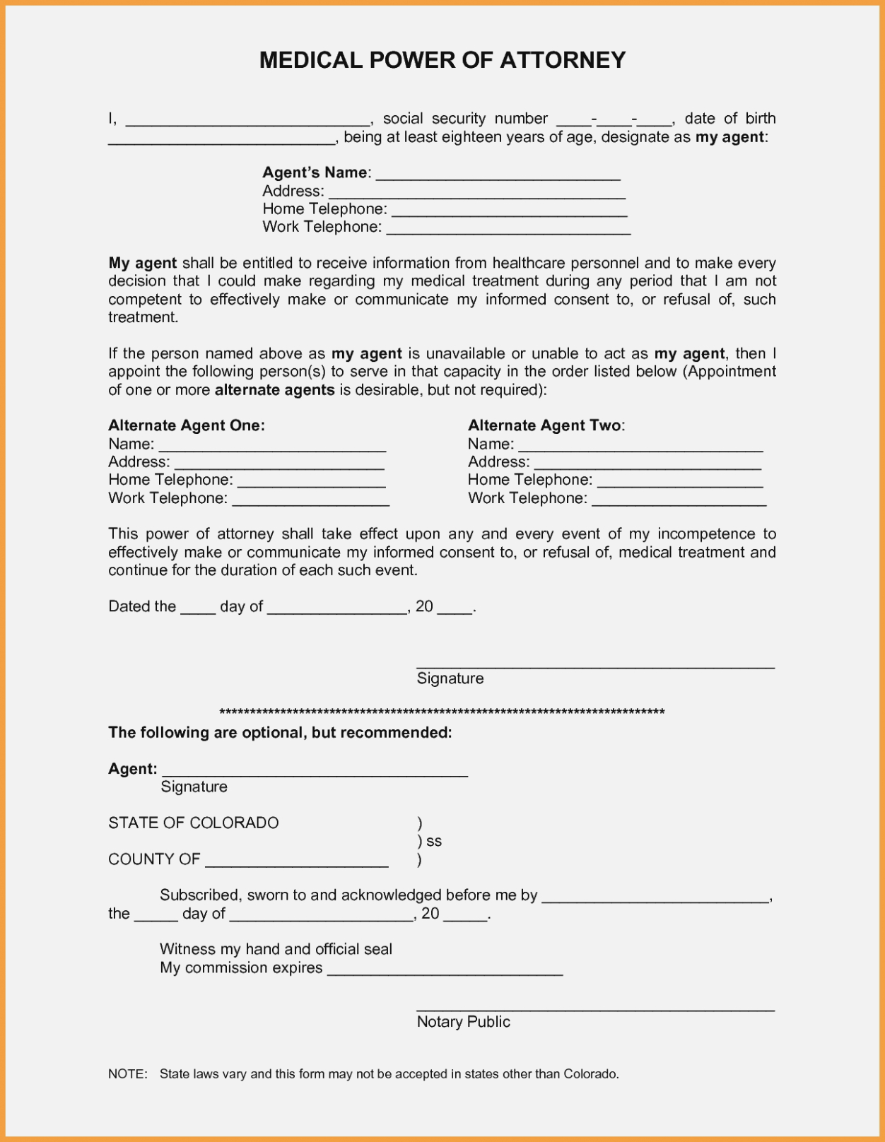 The Cheapest Way To | Invoice And Resume Template Ideas - Free Printable Medical Power Of Attorney Forms