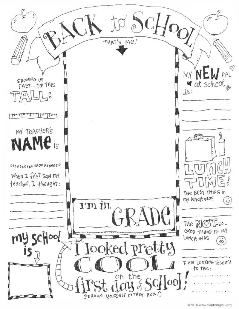 The Coolest Free Printable End Of School Coloring Page | Skip To My Lou - Free Printable First Day Of School Coloring Pages