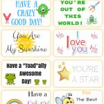 The Cutest Printable Lunchbox Notes For Boys And Girls   Free Printable Lunchbox Notes