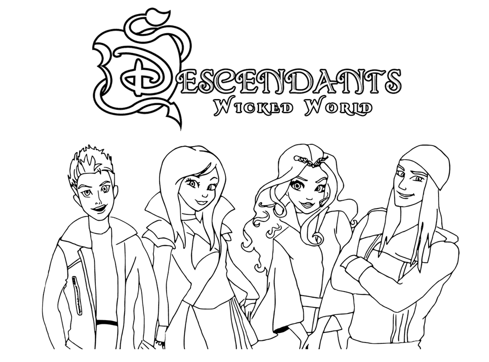 The Descendants To Download - The Descendants Kids Coloring Pages - Free Printable Descendants Coloring Pages