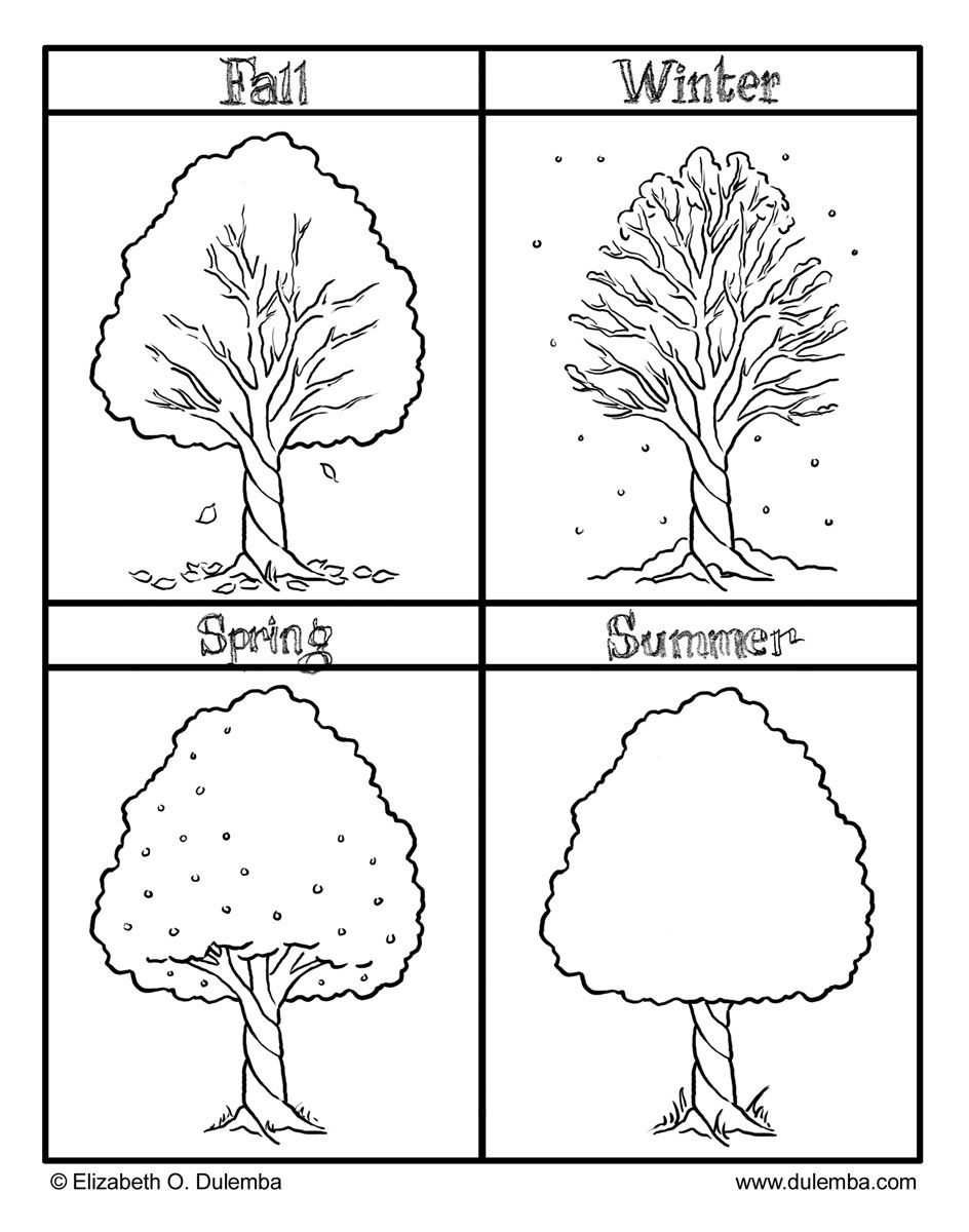 The Four Seasons Colouring Pages | Preschool | Pinterest | Seasons - Free Printable Seasons Worksheets For Kindergarten