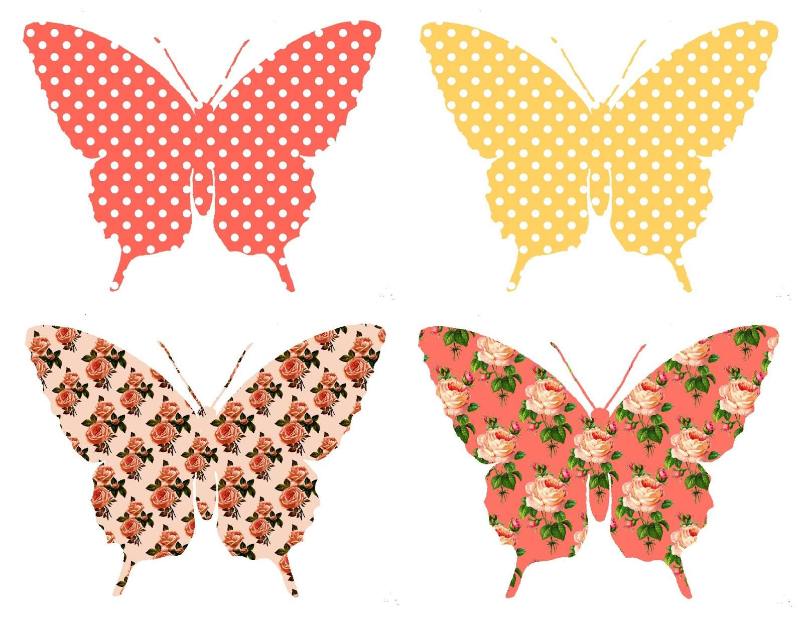 The Graphics Monarch: Digital Butterfly Collage Sheet Download - Free Printable Butterfly Cutouts