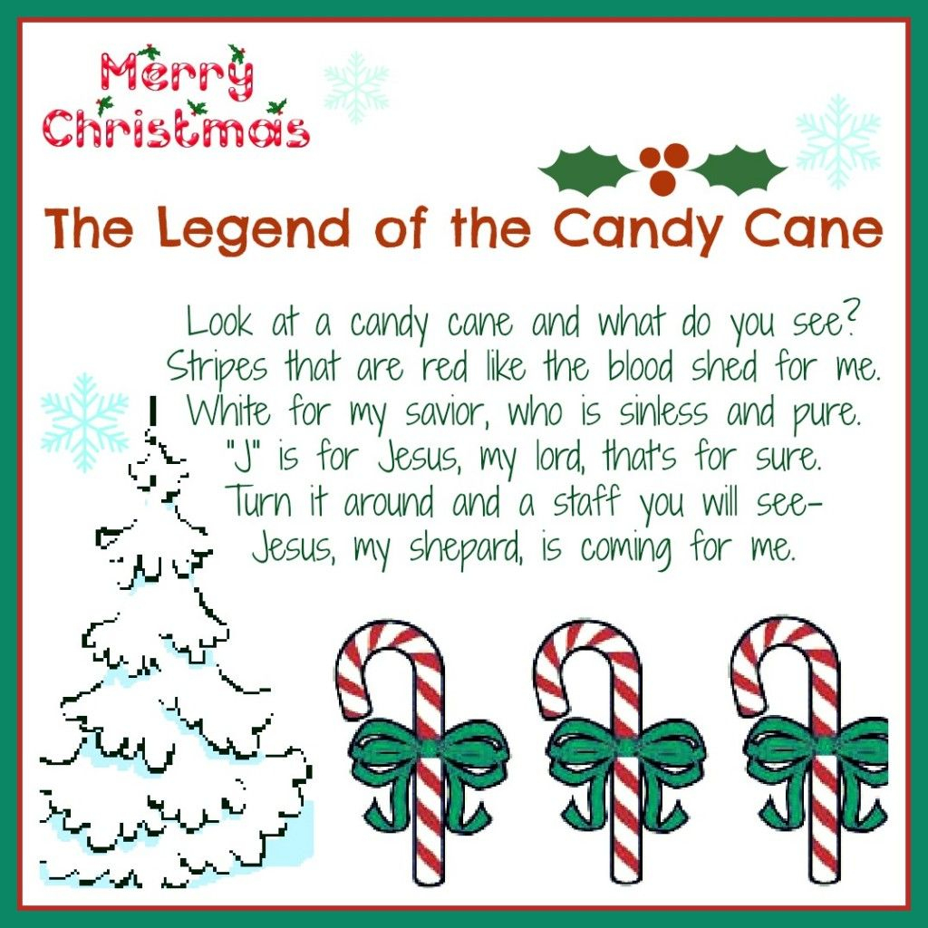 The Legend Of The Candy Cane: Free Printable And A Giveaway! - Daily - Free Printable Candy Cane Poem
