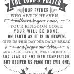 The Lord's Prayer | Free Printables   Printables That Are Free   For This Child We Have Prayed Free Printable