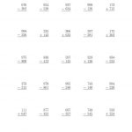 The Mixed Addition And Subtraction Of Three Digit Numbers With No   Free Printable 3 Digit Subtraction With Regrouping Worksheets