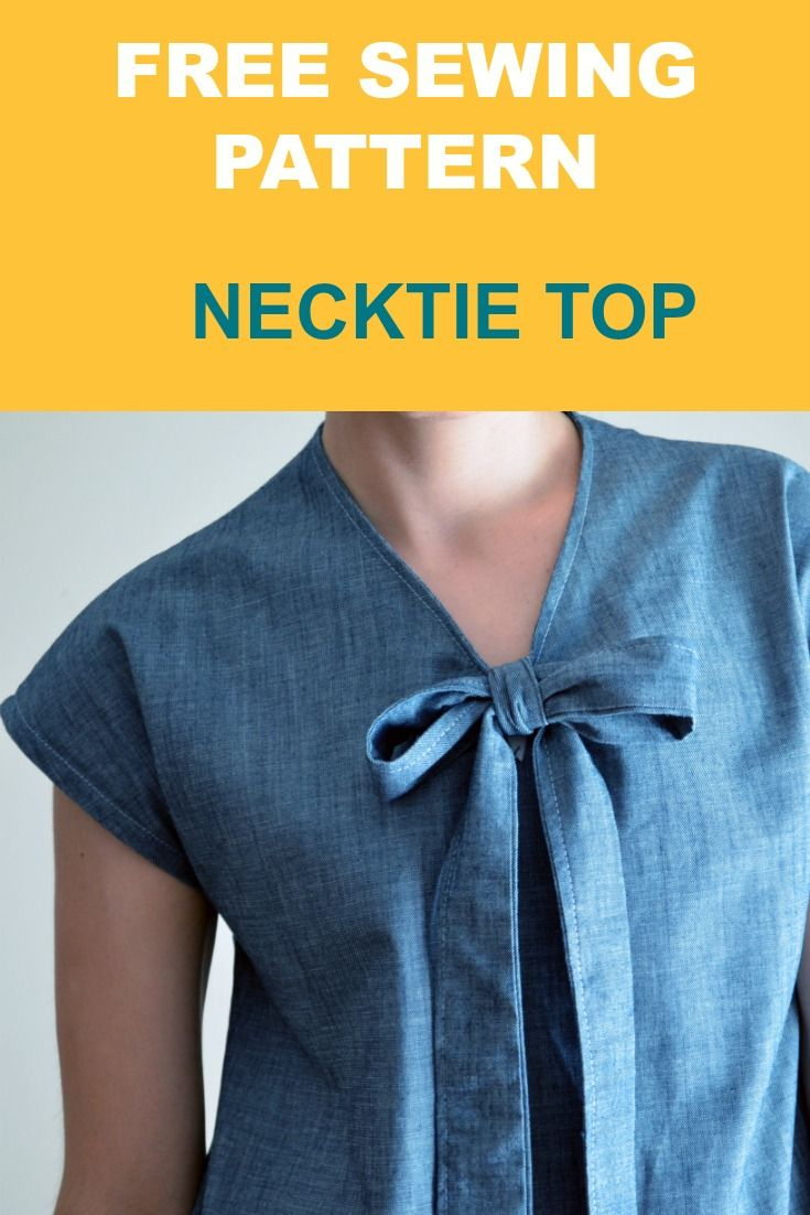 The Necktie Top Pattern - On The Cutting Floor: Printable Pdf Sewing - Free Printable Blouse Sewing Patterns