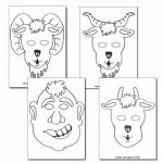 The Three Billy Goats Gruff Colouring In Masks | Free Printable With   Three Billy Goats Gruff Masks Printable Free