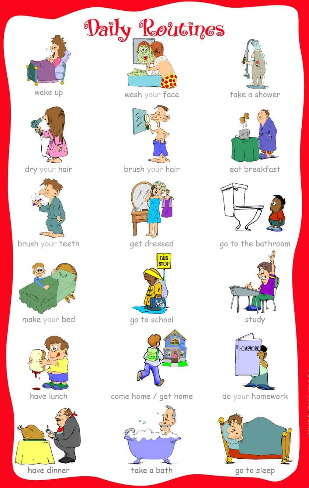 The Ultimate List Of Printable Visual Schedules. - Free Printable Daily Routine Picture Cards