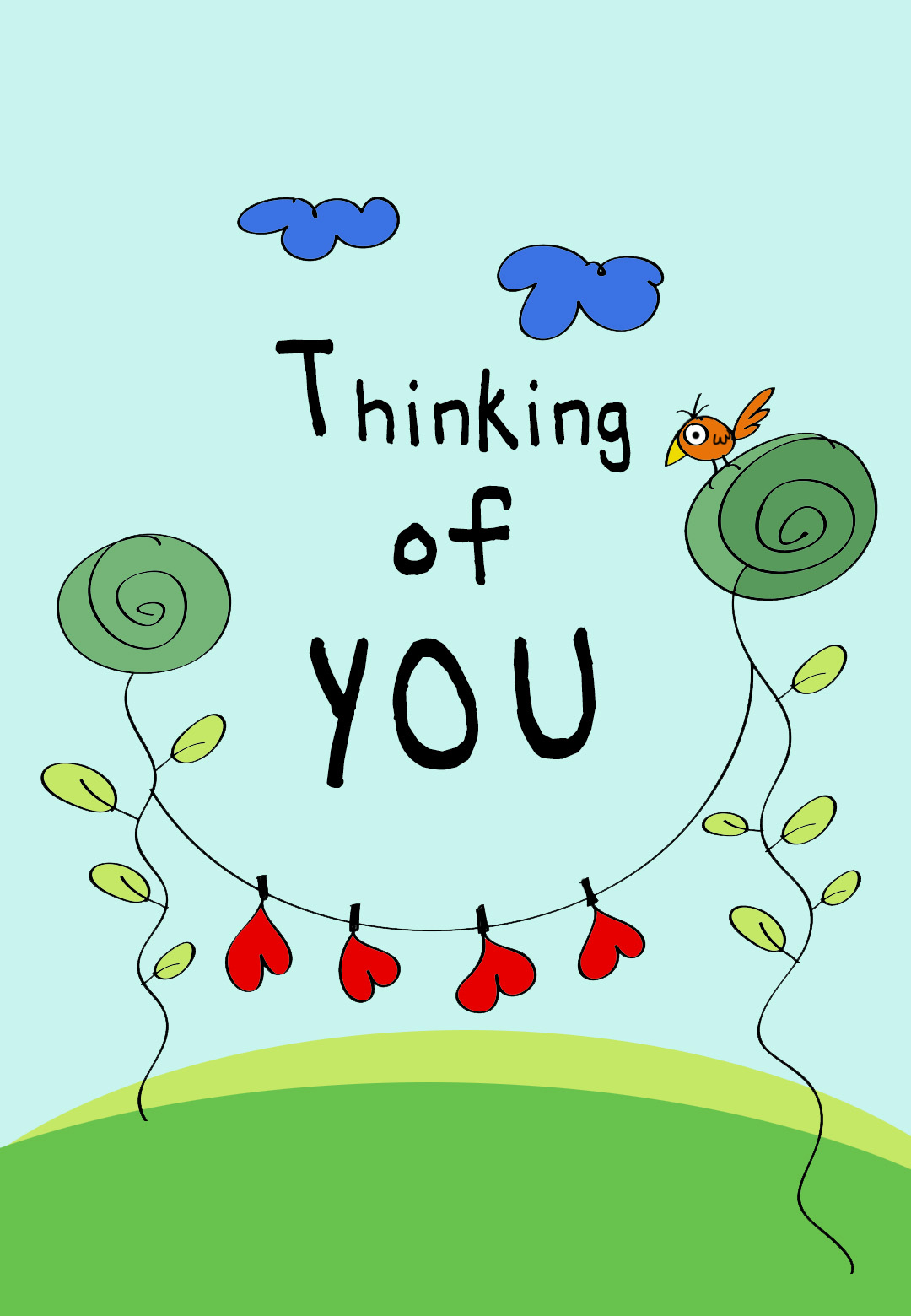 Thinking Of You - Free Love Card | Greetings Island - Free Printable Funny Thinking Of You Cards