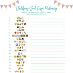 This Free Emoji Pictionary Baby Shower Game Printable Uses Emoji   Free Printable Online Baby Shower Games