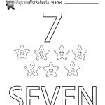 This Free Printable Worksheet Helps Preschoolers Learn The Number   Free Printable Learning Pages