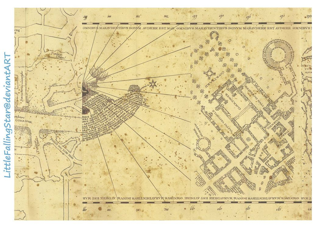 This Is A Copy Of The Marauders Map, 36 Scans Stitched Together In - Free Printable Marauders Map