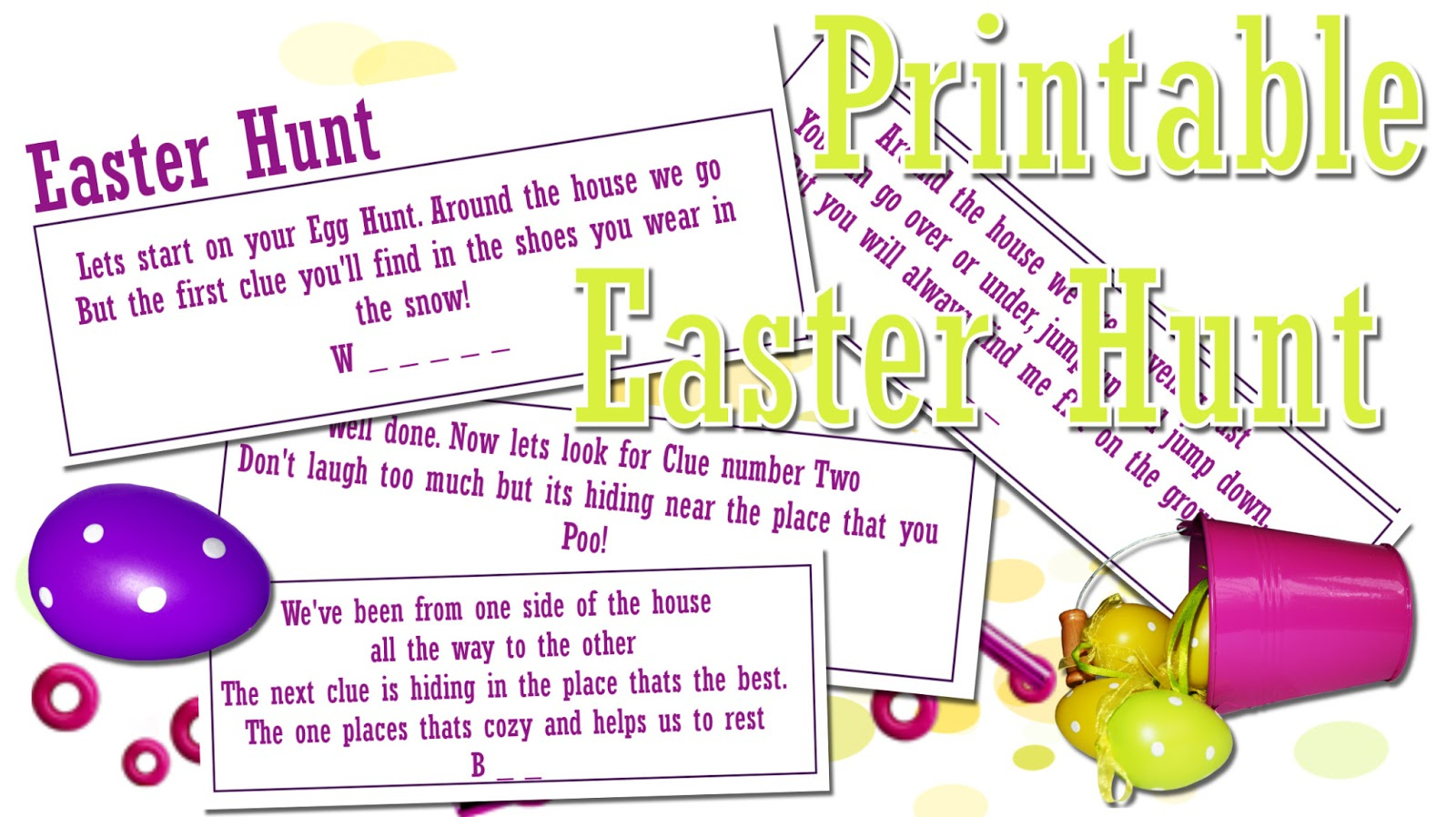 This Is Me Sarah Mum Of 3: Fun Easter Egg Hunt - Print Out! - Easter Scavenger Hunt Riddles Free Printable