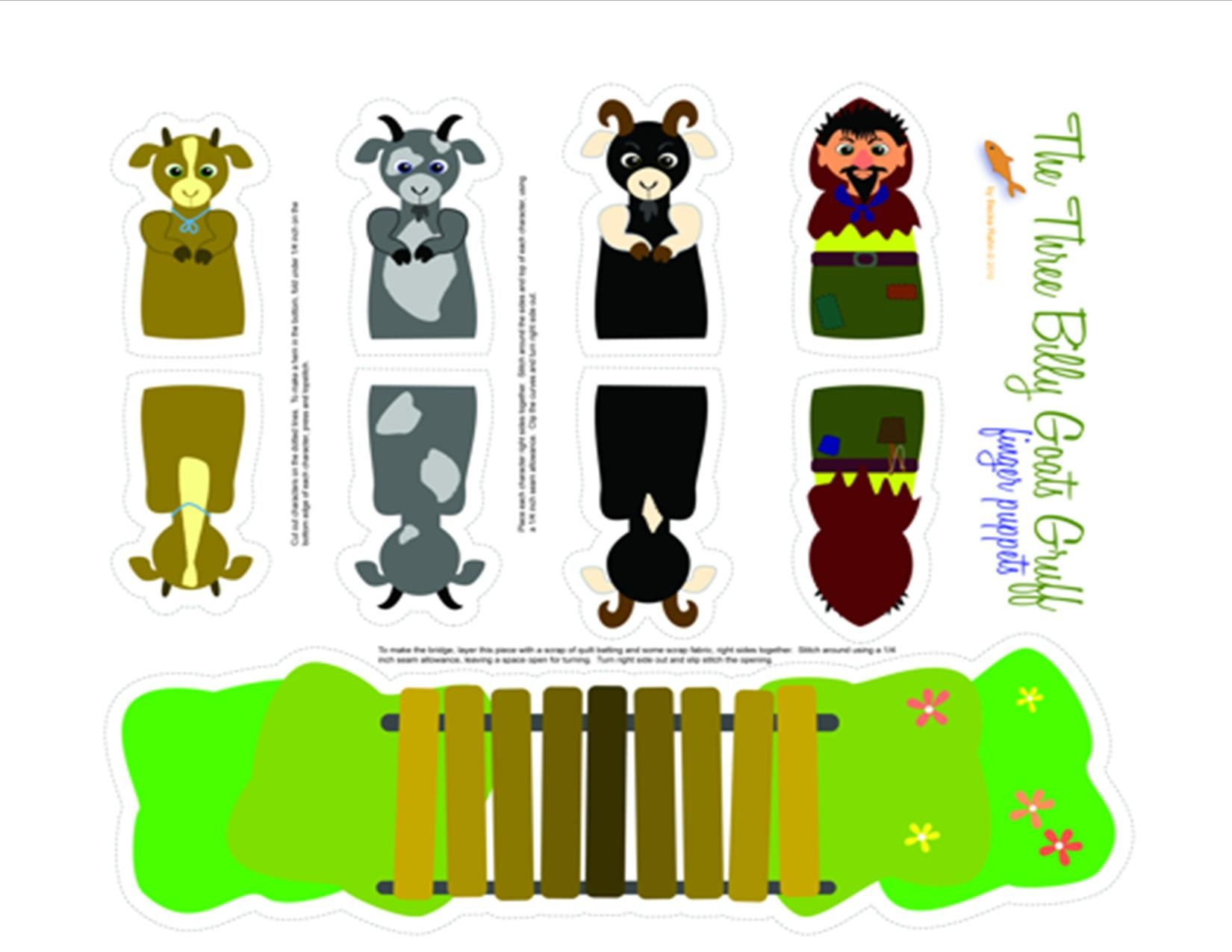 Three Billy Goats Gruff Printable Puppets | Pre-K | Pinterest - Three Billy Goats Gruff Masks Printable Free