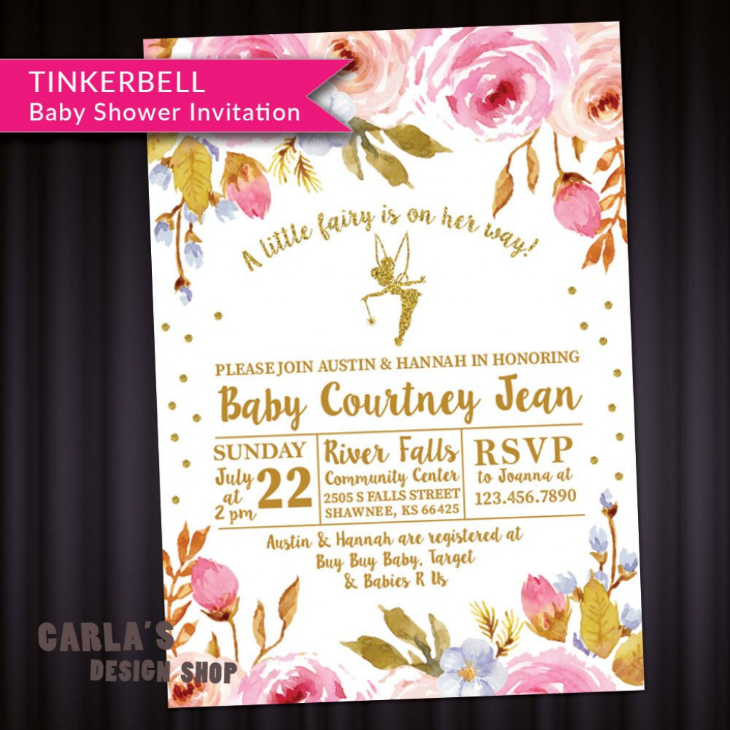 Tinkerbell Baby Shower Invitations | Baby Invitations - Free Printable Tinkerbell Baby Shower Invitations