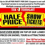Tix4Tonight Coupon: Up To $8 Off (Expired)   Just Vegas Deals In   Free Las Vegas Buffet Coupons Printable