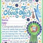 Tooth Fairy Certificate: Award For Losing Your Third Tooth | Rooftop   Free Printable Tooth Fairy Certificate