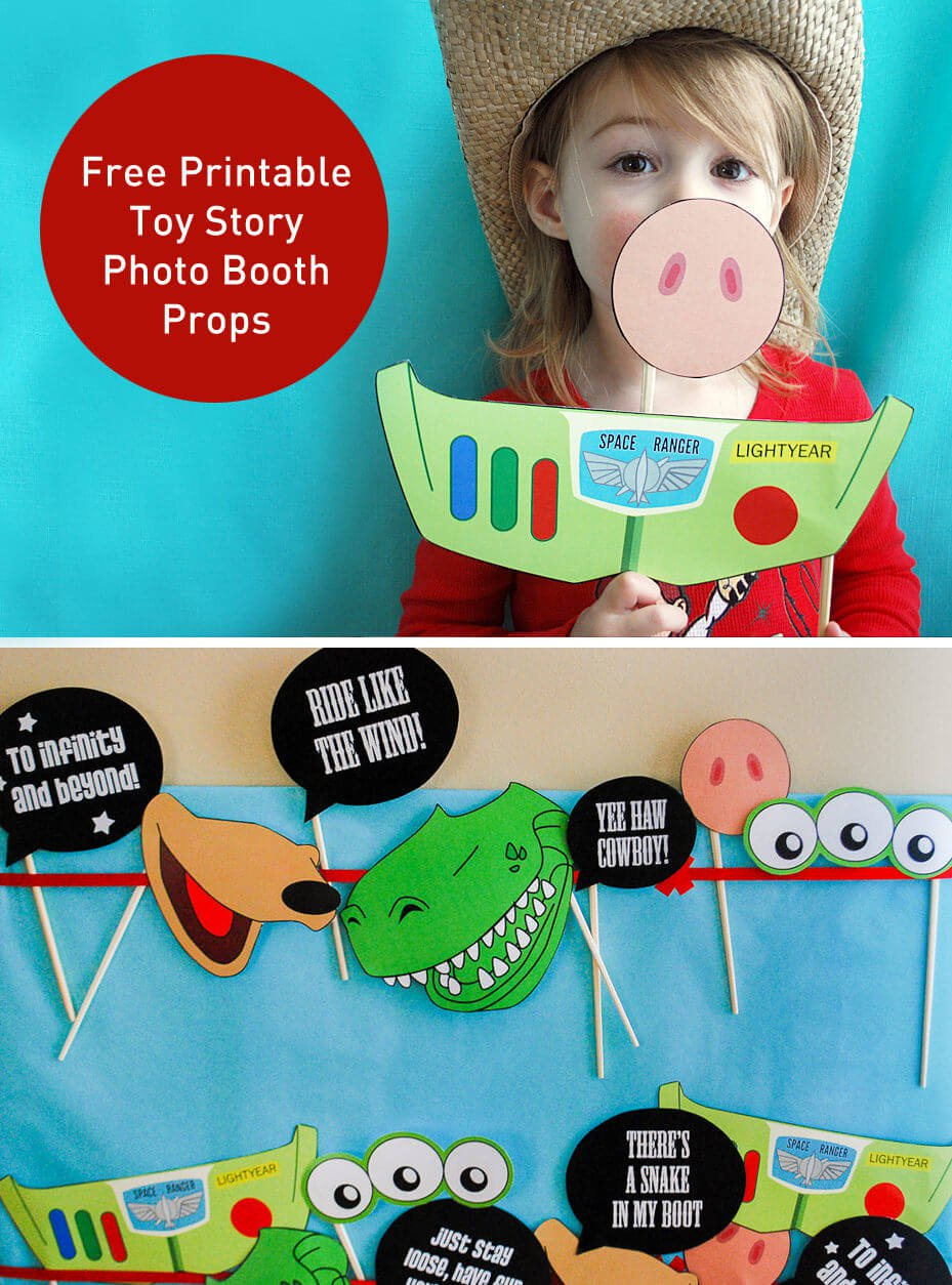 Toy Story Photo Booth Props {Free Printable Pdf} - Merriment Design - Toy Story Birthday Card Printable Free