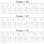 Trace Numbers 1 20 | Kiddo Shelter   Free Printable Counting Worksheets 1 20
