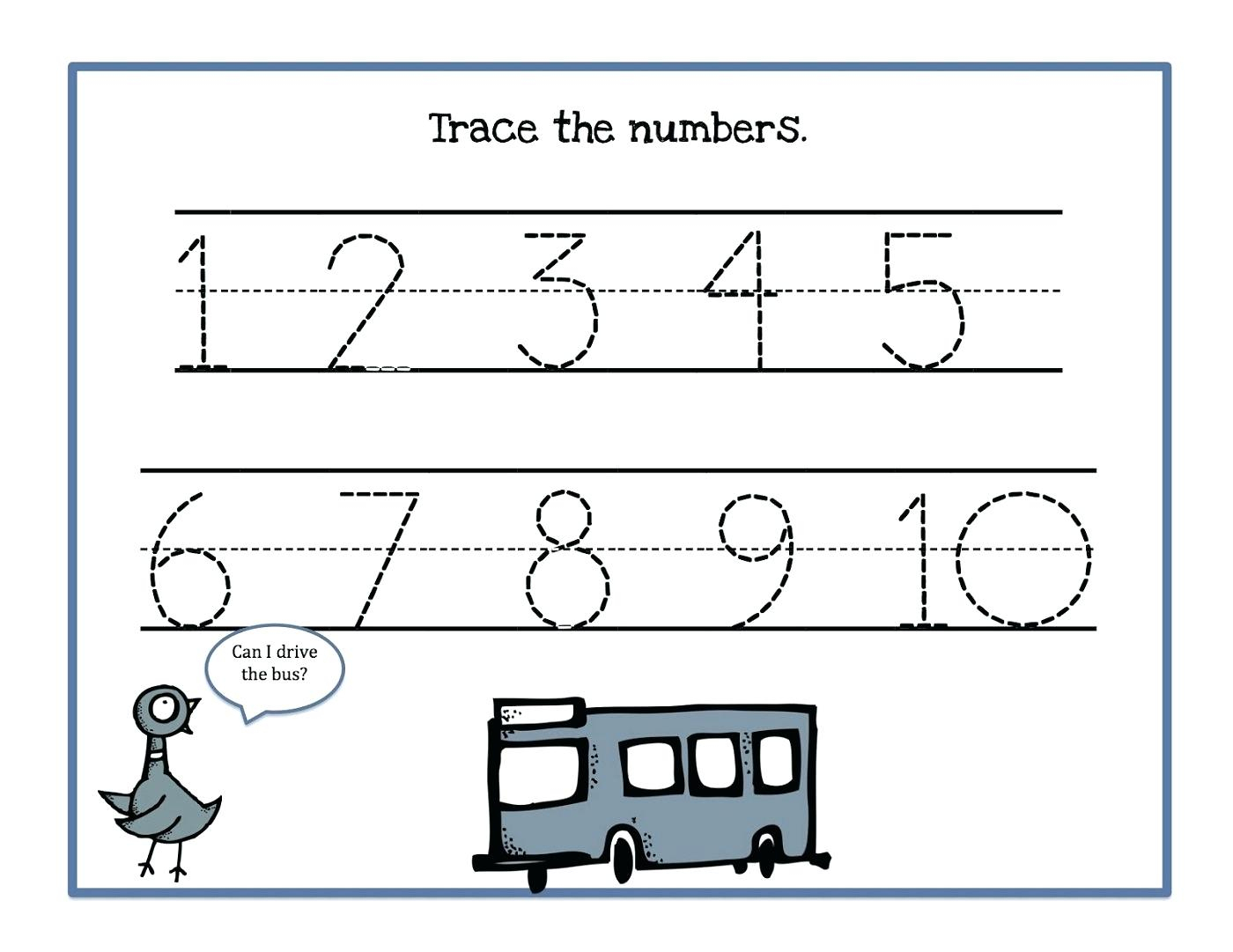 Tracing Numbers 1 10 Math Kindergarten Worksheets Numbers 1 Math 0 - Free Printable Mirrored Numbers