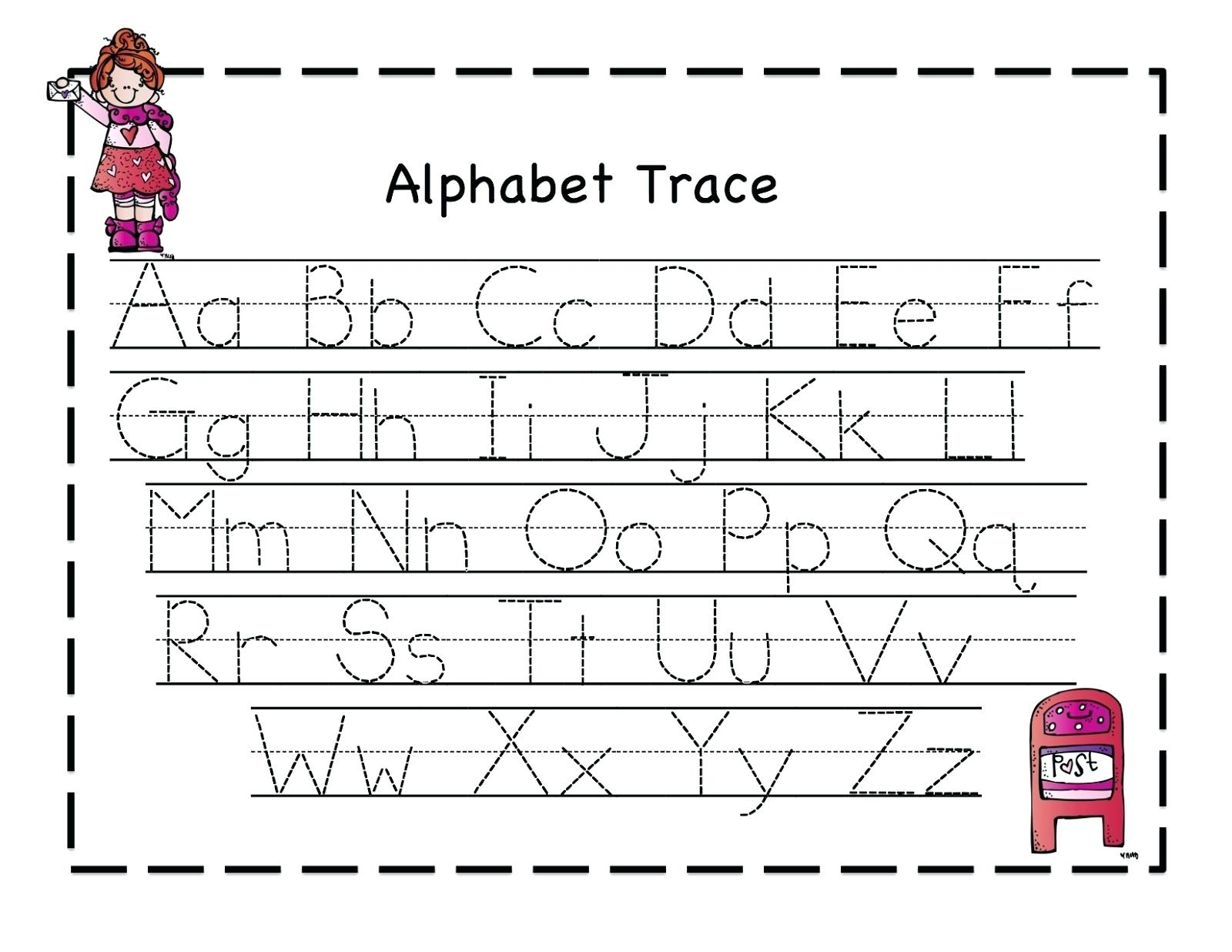 Tracing The Alphabet Printable – Cartofix.club - Free Printable Tracing Alphabet Worksheets