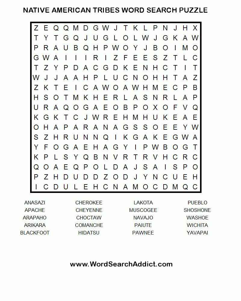 Tribes Crosswords Word Search Puzzle Maker ~ Themarketonholly - Free Printable Make Your Own Word Search