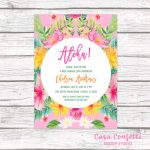 Tropical Baby Shower Invitation, Luau Baby Shower Invitation, Aloha   Free Printable Luau Baby Shower Invitations