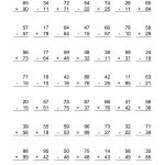 Two Digit (A) Combined Addition And Subtraction Worksheet | Per Ty   Free Printable Double Digit Addition And Subtraction Worksheets