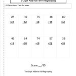Two Digit Addition Worksheets   Free Printable Two Digit Addition Worksheets