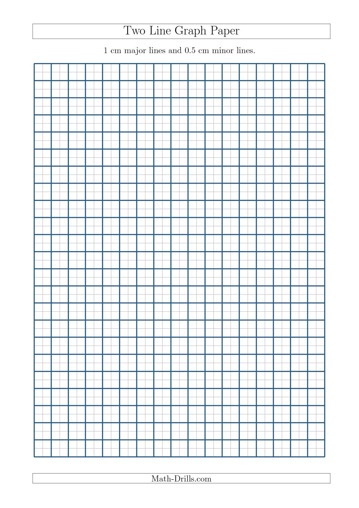 Two Line Graph Paper With 1 Cm Major Lines And 0.5 Cm Minor Lines - Cm Graph Paper Free Printable